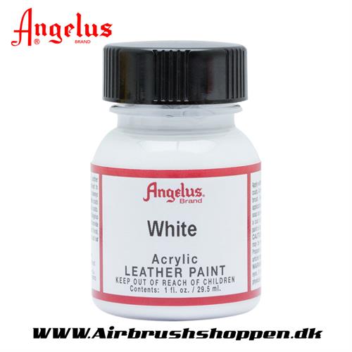White - hvid Angelus Leather Paint 29,5 ml  , 005 